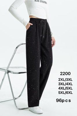 Штани жіночі "Kenalin" стрази №2200 р.2/3XL,3/4XL,4/5XL,5/6XL (48-56) 2200 фото