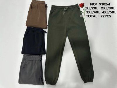 Спортивні жіночі штани на хутрі №9102-4 р. XL/2XL,2/3XL,3/4XL,4/5XL 9102-4 фото
