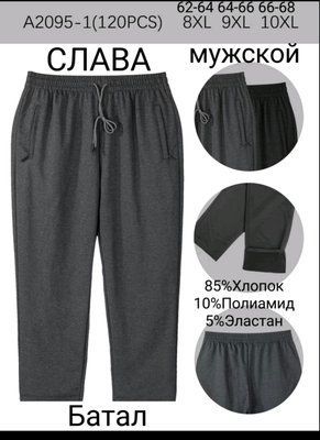 Чоловічі спортивні штани "Слава" №А2095-1 р.8XL,9XL,10XL (62-68) А2095-1 фото