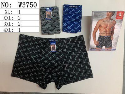 Трусы-боксеры "Wenzhi" №W3750 р.XL,2XL,3XL,4XL W3750 фото