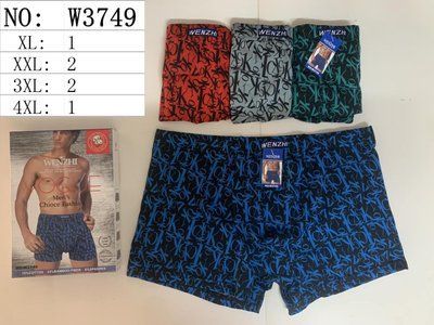 Трусы-боксеры "Wenzhi" №W3749 р.XL,2XL,3XL,4XL W3749 фото
