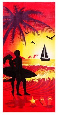 Пляжний рушник (велюр+махра) розмір 1.4*0.7 м, щільність 280г/м2 1615-2020 фото