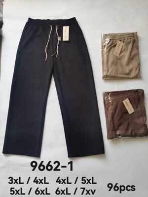 Женские брюки-клеш микровельвет "Kenalin" №9662-1 р.3XL-7XL 9662-1 фото
