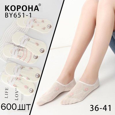Шкарпетки-слідки сітка "Корона" №BY651-1 р.36-41 BY651-1 фото