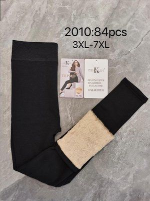 Безшовні лосини на білому хутрі "Kenalin" №2010 Розмір 3XL-7XL 2010 фото