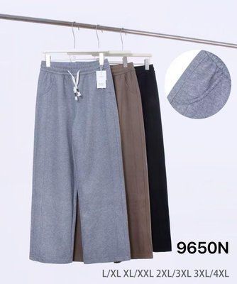 Жіночі трикотажні штани-палаццо №9650N р.L-4XL (46-52) 9650N фото