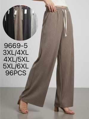 Женские брюки-палаццо вельвет "№9669-5 р.3/4XL,4/5XL,5/6XL&nbsp;(48-56) 9669-5 фото