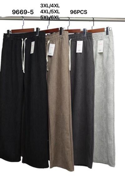 Женские брюки-палаццо вельвет "№9669-5 р.3/4XL,4/5XL,5/6XL&nbsp;(48-56) 9669-5 фото