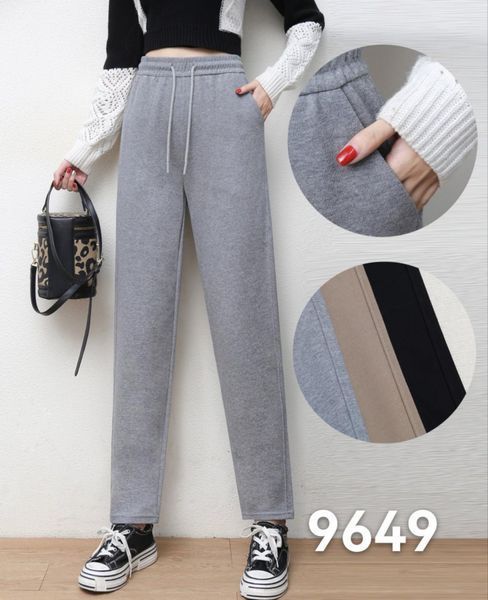 Жіночі штани трикотаж в рубчик №9649 р. XL/2XL,2/3XL,3/4XL,4/5XL (44-54) 9649 фото