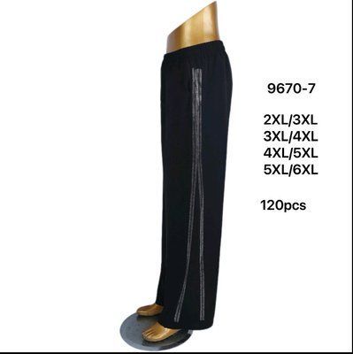 Жіночі штани дайвінг "Kenalin" стрази №9670-7 р.2/3XL,3/4XL,4/5XL,5/6XL (50-58) 9670-7 фото